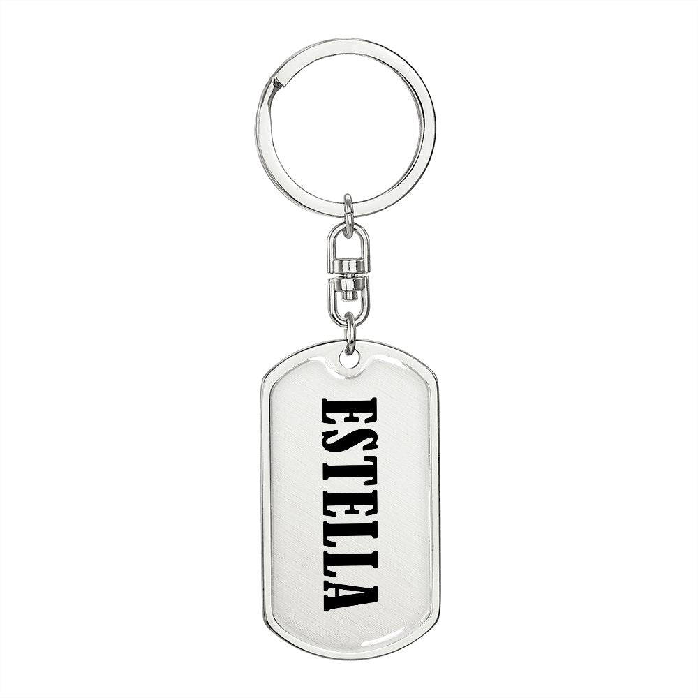 Estella v01 - Luxury Dog Tag Keychain