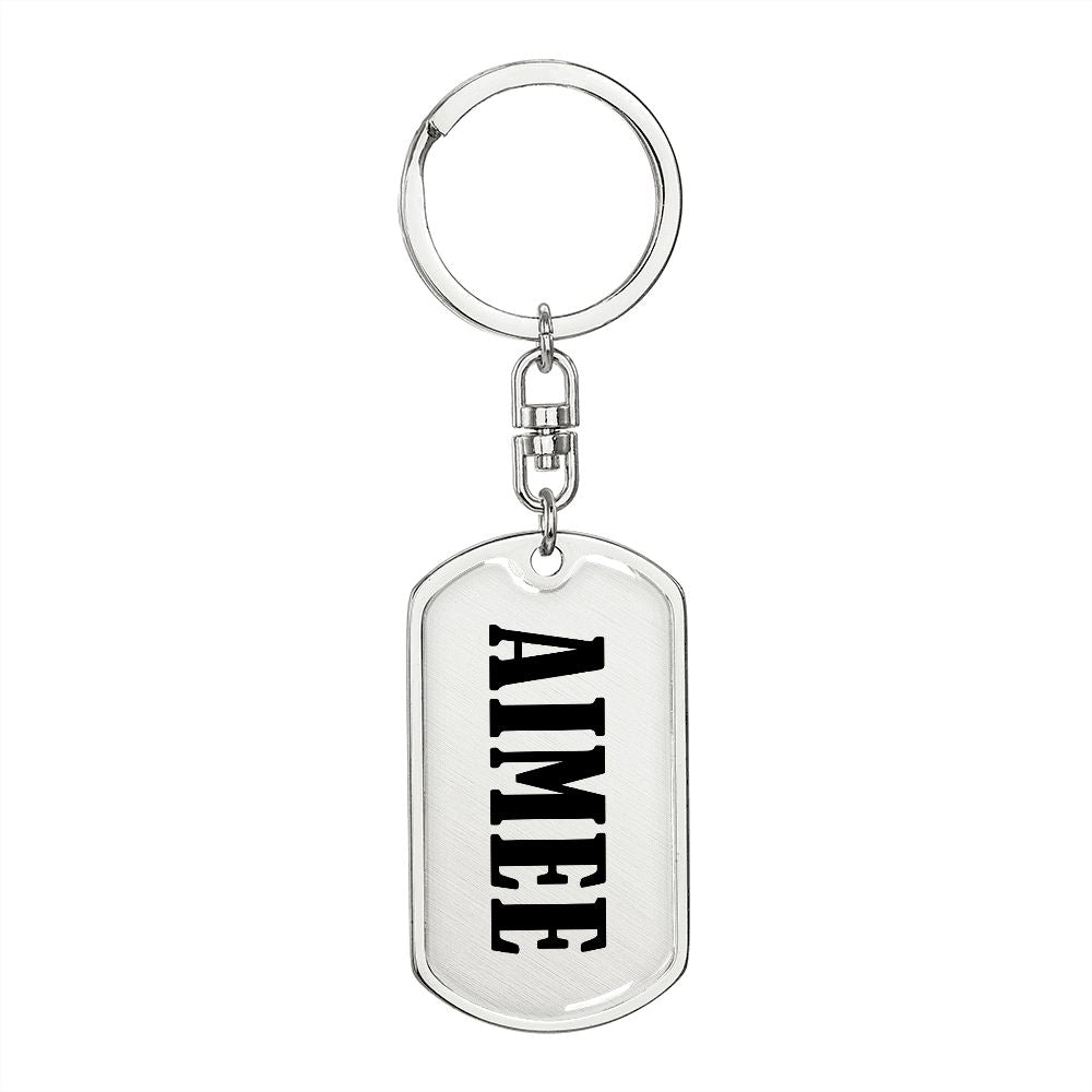 Aimee v01 - Luxury Dog Tag Keychain