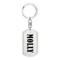 Molly v01 - Luxury Dog Tag Keychain
