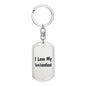 Love My Newfoundland - Luxury Dog Tag Keychain