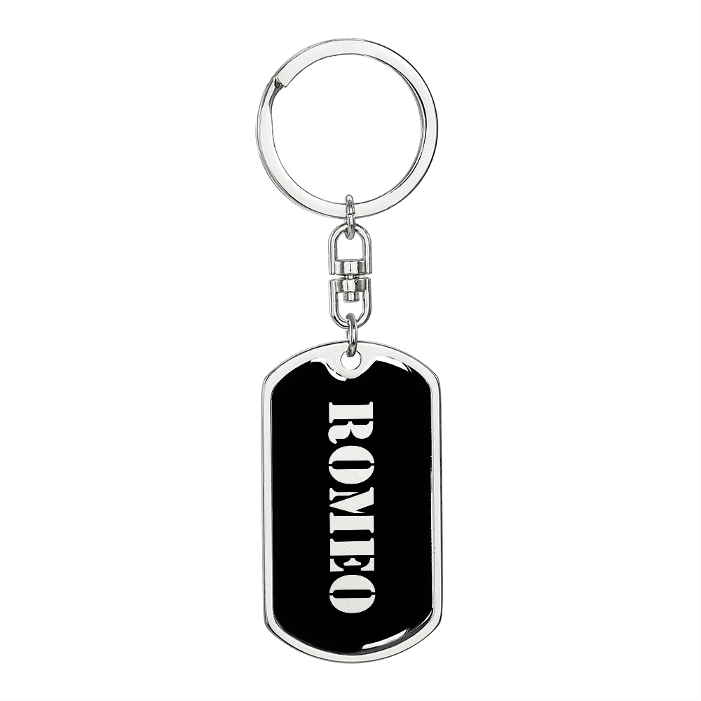 Romeo v2 - Luxury Dog Tag Keychain