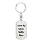 Love My Clown Sailfin Pleco - Luxury Dog Tag Keychain