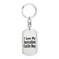 Love My Australian Cattle Dog - Luxury Dog Tag Keychain