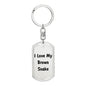 Love My Brown Snake - Luxury Dog Tag Keychain