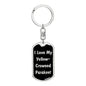 Love My Yellow-Crowned Parakeet v2 - Luxury Dog Tag Keychain