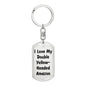 Love My Double Yellow-Headed Amazon - Luxury Dog Tag Keychain