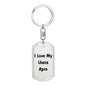 Love My Lhasa Apso v4 - Luxury Dog Tag Keychain