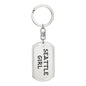 Seattle Girl v4 - Luxury Dog Tag Keychain