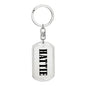 Hattie v01 - Luxury Dog Tag Keychain
