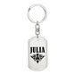 Julia v01a - Luxury Dog Tag Keychain