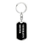 Veteran's Sister v2 - Luxury Dog Tag Keychain