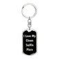 Love My Clown Sailfin Pleco v2 - Luxury Dog Tag Keychain