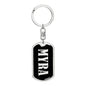 Myra v02 - Luxury Dog Tag Keychain