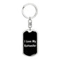 Love My Rottweiler v5 - Luxury Dog Tag Keychain