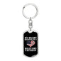 My Heart Belongs To A Military Veteran - Luxury Dog Tag Keychain