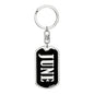 June v02 - Luxury Dog Tag Keychain
