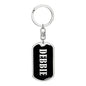 Debbie v02 - Luxury Dog Tag Keychain