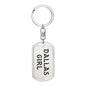 Dallas Girl v4 - Luxury Dog Tag Keychain