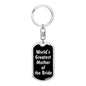 World's Greatest Mother of the Bride v2 - Luxury Dog Tag Keychain