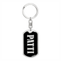 Patti v02 - Luxury Dog Tag Keychain