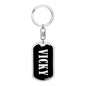 Vicky v02 - Luxury Dog Tag Keychain