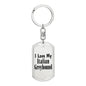 Love My Italian Greyhound - Luxury Dog Tag Keychain