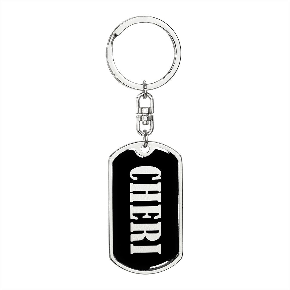 Cheri v02 - Luxury Dog Tag Keychain