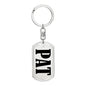 Pat v01 - Luxury Dog Tag Keychain