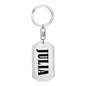 Julia v01 - Luxury Dog Tag Keychain