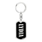 Lydia v02 - Luxury Dog Tag Keychain