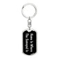 Samoyed's Home v2 - Luxury Dog Tag Keychain