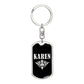 Karen v02a - Luxury Dog Tag Keychain