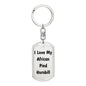 Love My African Pied Hornbill - Luxury Dog Tag Keychain