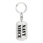Navy Niece - Luxury Dog Tag Keychain