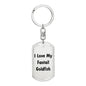 Love My Fantail Goldfish - Luxury Dog Tag Keychain