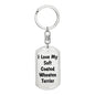 Love My Soft Coated Wheaten Terrier v4 - Luxury Dog Tag Keychain