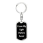 Love My Light Pattern Ferret v2 - Luxury Dog Tag Keychain