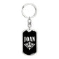 Joan v02a - Luxury Dog Tag Keychain