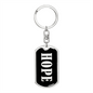 Hope v02 - Luxury Dog Tag Keychain