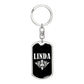 Linda v02a - Luxury Dog Tag Keychain