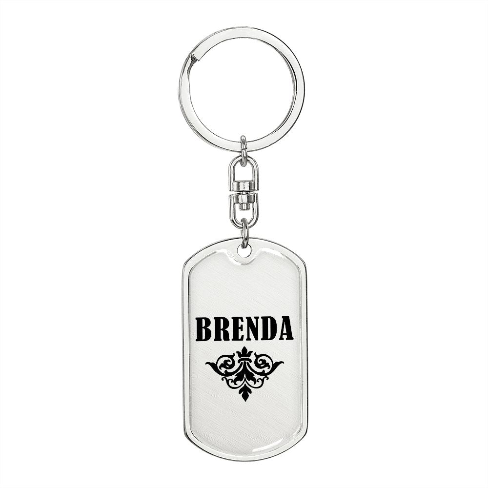Brenda v01a - Luxury Dog Tag Keychain