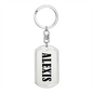 Alexis v01 - Luxury Dog Tag Keychain