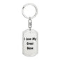 Love My Great Dane v4 - Luxury Dog Tag Keychain