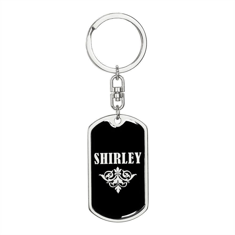 Shirley v02a - Luxury Dog Tag Keychain