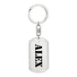 Alex - Luxury Dog Tag Keychain