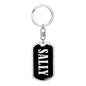 Sally v02 - Luxury Dog Tag Keychain