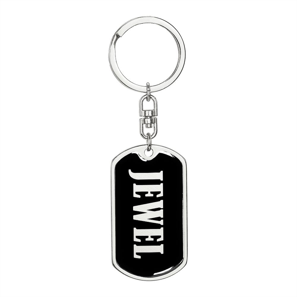 Jewel v02 - Luxury Dog Tag Keychain