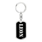 Leon v3 - Luxury Dog Tag Keychain