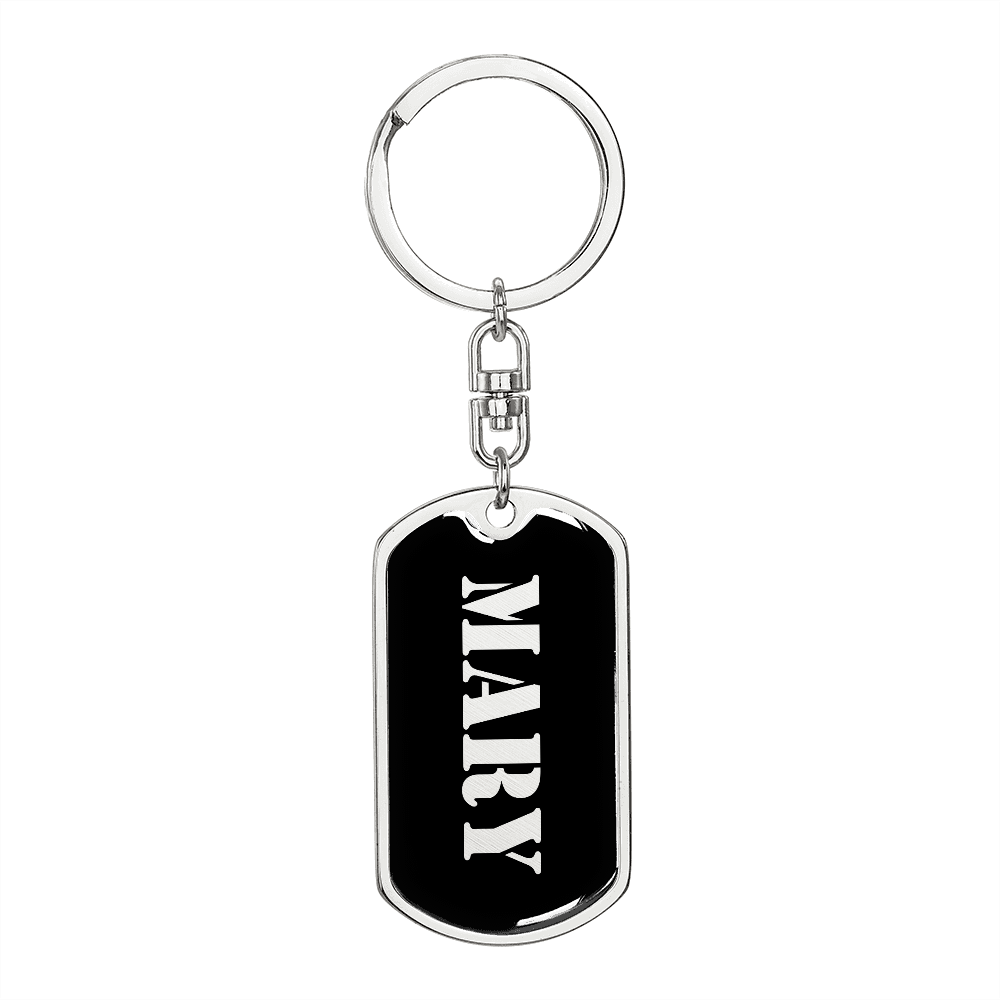 Mary v2 - Luxury Dog Tag Keychain