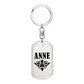 Anne v01a - Luxury Dog Tag Keychain